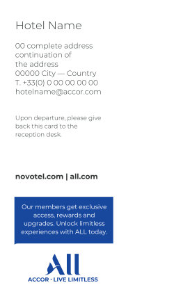 Novotel Key Cards
